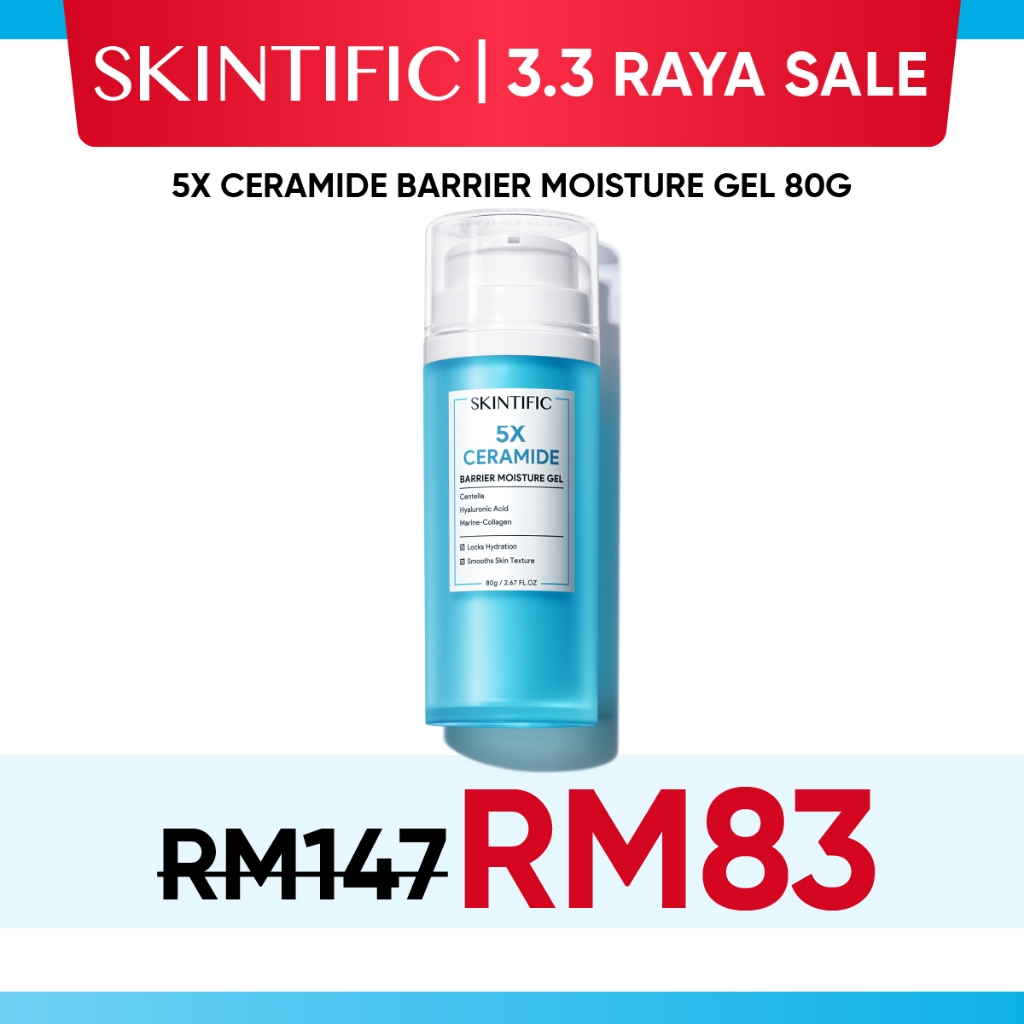 [Ready Stock] SKINTIFIC 5X Ceramide Barrier Moisture Cream Ceramide Moisturizer Repair Skin Barrier Moisturiser Big 80g