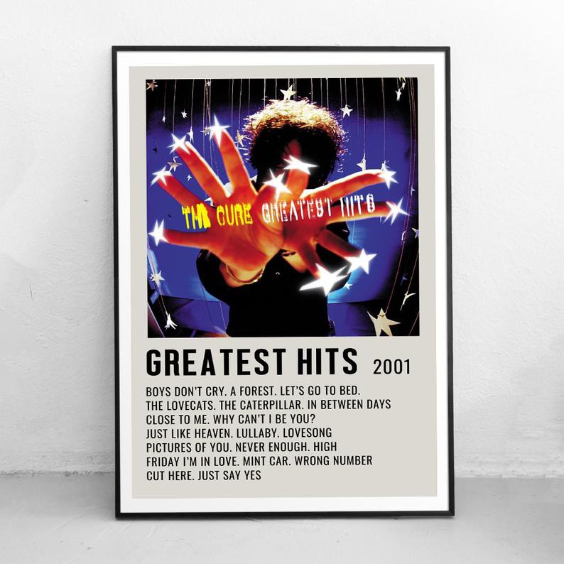 READY STOCKThe cure greatest hits Robert Smith Music album art Concert Poster Rock band Memorabilia Legend Iconic