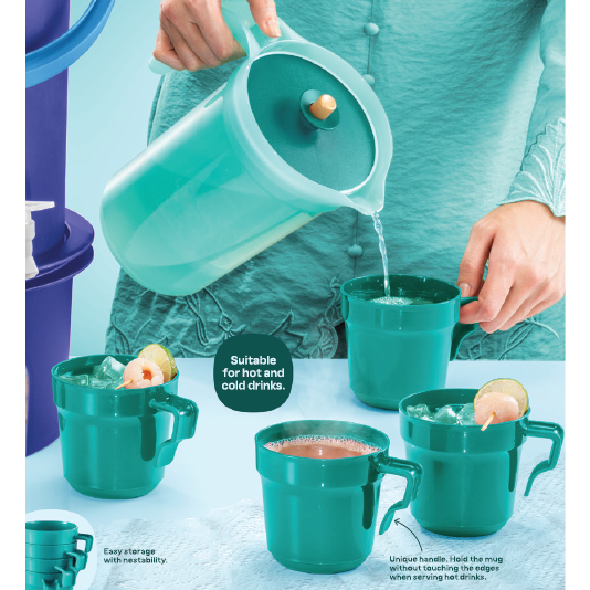 [POS 18HB APRIL] Tupperware Gourmet Illumina Pitchers 2.0L / 2L / Aloha Mug 350ml / Giant Pitcher 3.7L