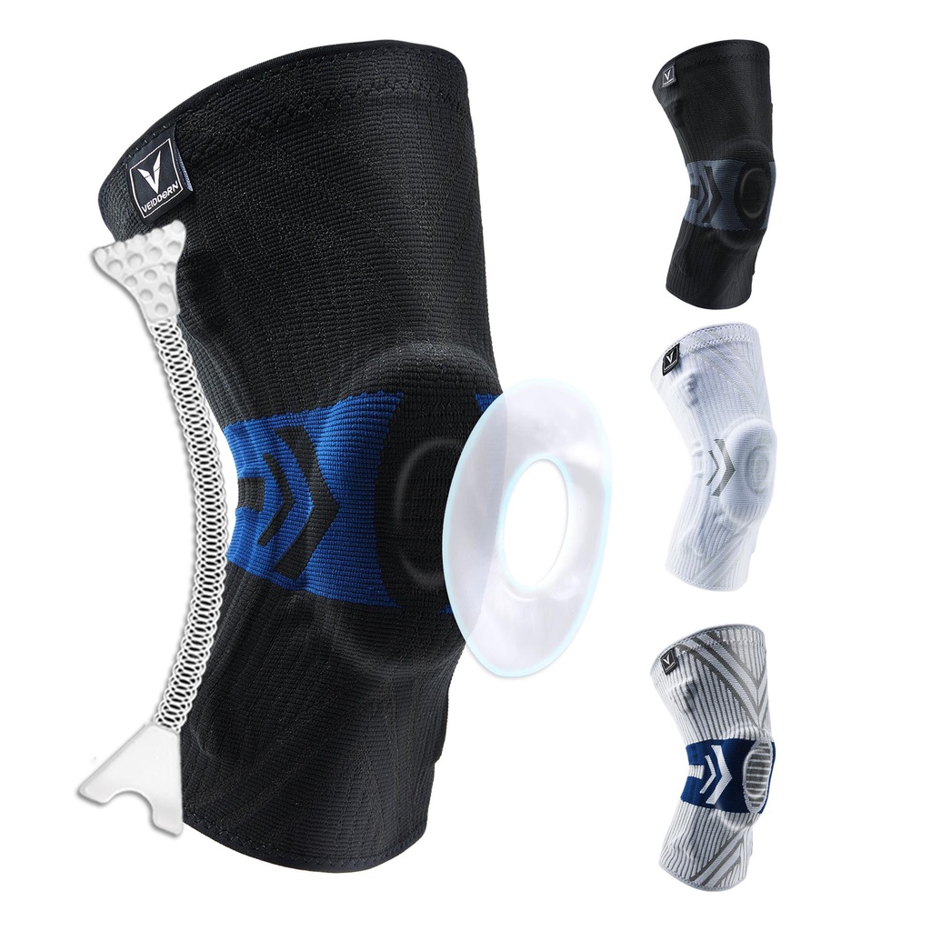 Ready Stock Veidoorn Professional Athletic Knee Support Silicon Fitness Workout Knee Brace High Quality 1PC