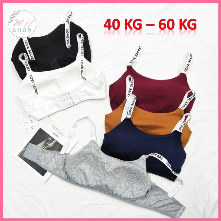 【READY STOCK】Women Cotton Wireless Push Up 40-60 KG Sport Bra内衣