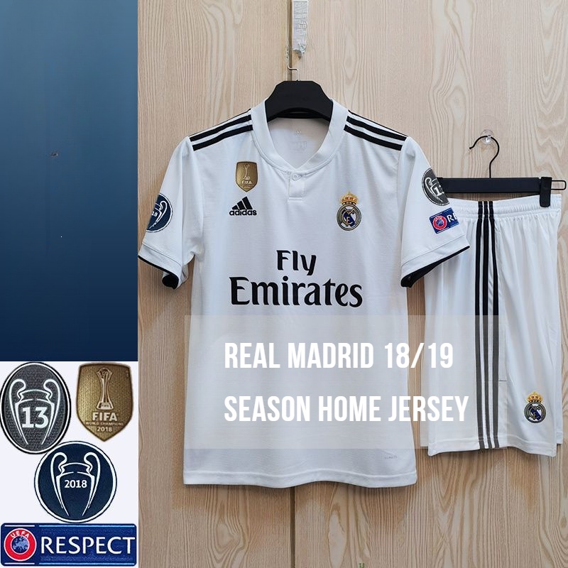 Real Madrid 18/19 season fan edition collection commemorative final jersey - customizable number