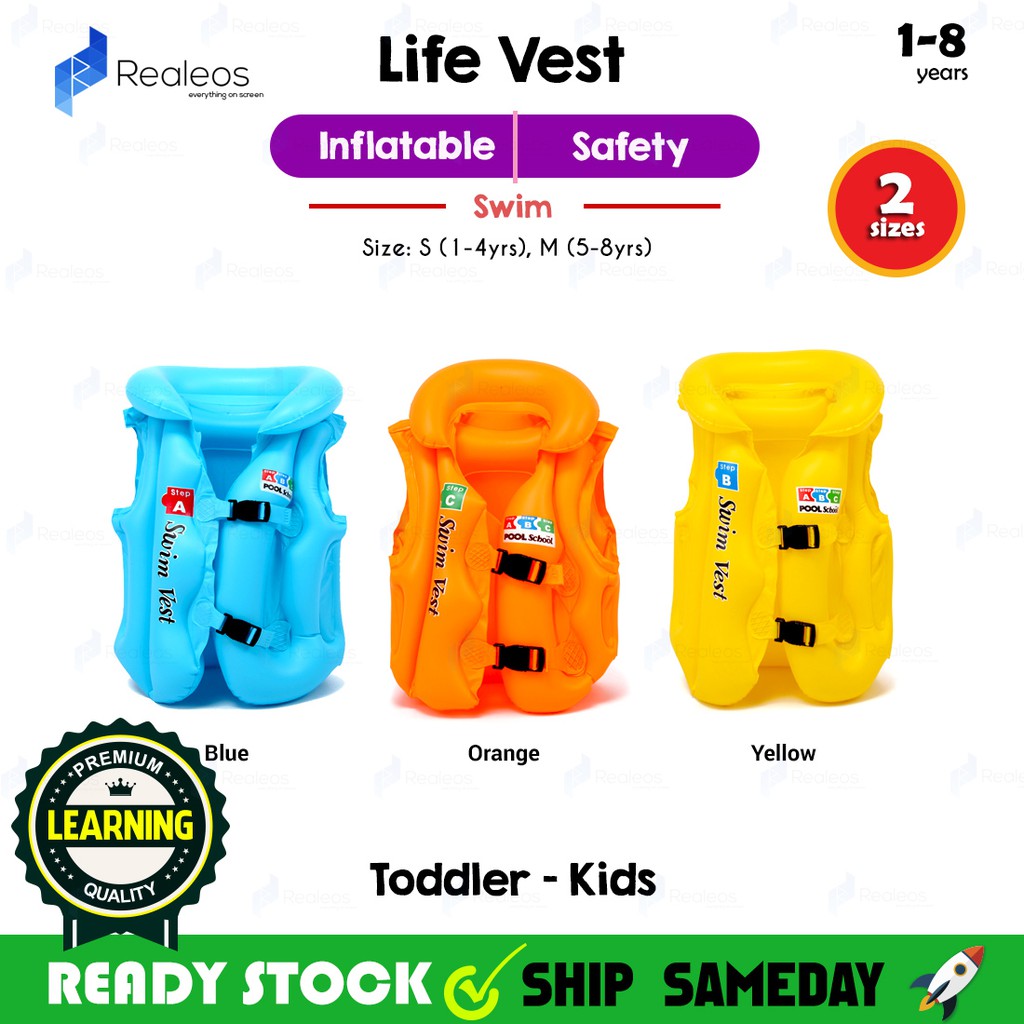 Realeos Inflatable Newborn Float Baby Float Baby Kids Safety Swimming Life Jacket Vest