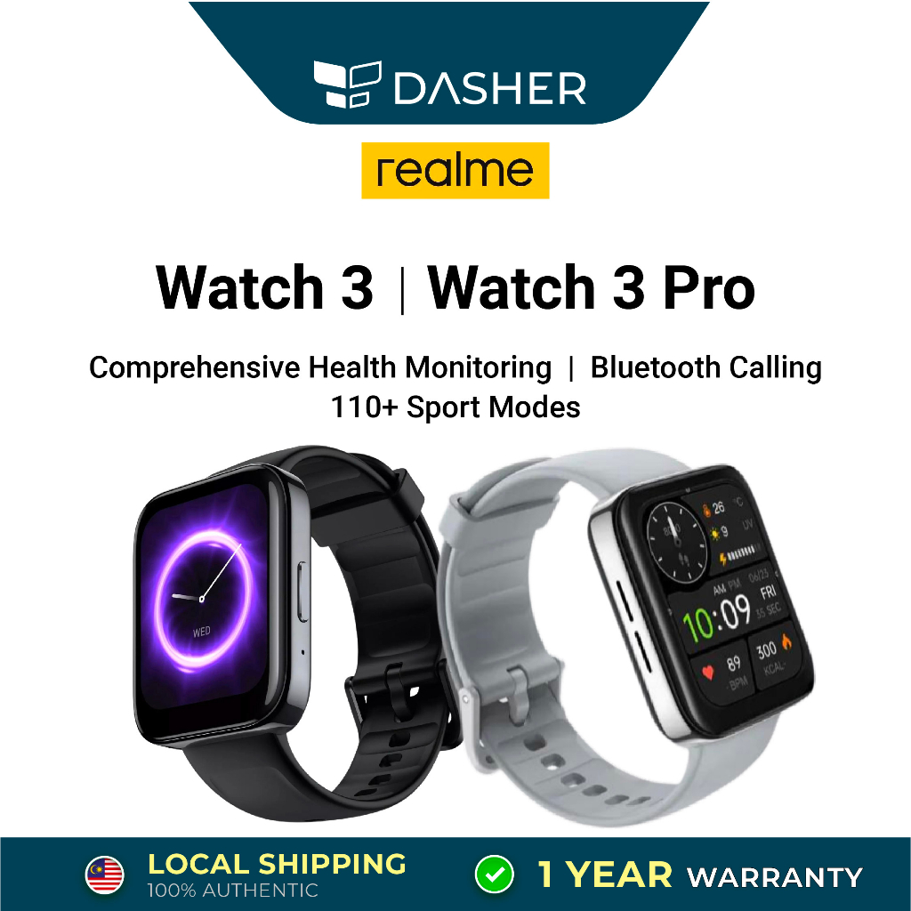 realme Watch 3 Pro / 3 Bluetooth Calling | Super Large & Bright Display | Support Android Smartwatch (1.8")