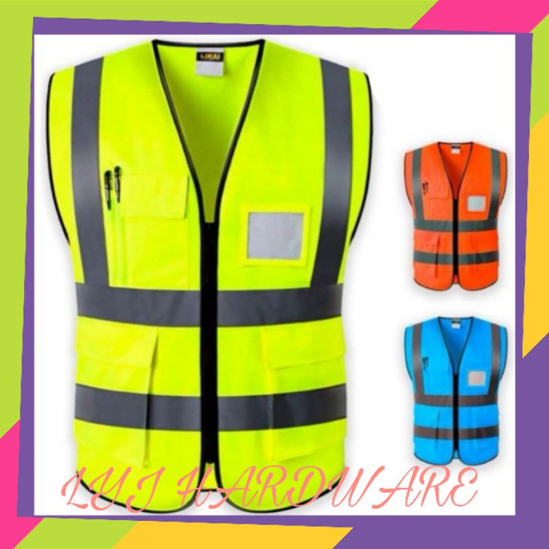 Reflective Vest High Visibility Safety Clothing SFV VEST MULTI POCKETS Safety Vest