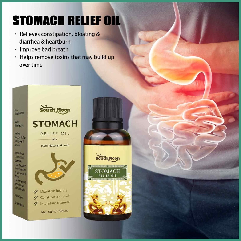 Relief Oil for Stomach Belly Soothing Olive Rose and Grapeseed Oils 50ml Boosts Appetite Reduces Belly Fat myashomy