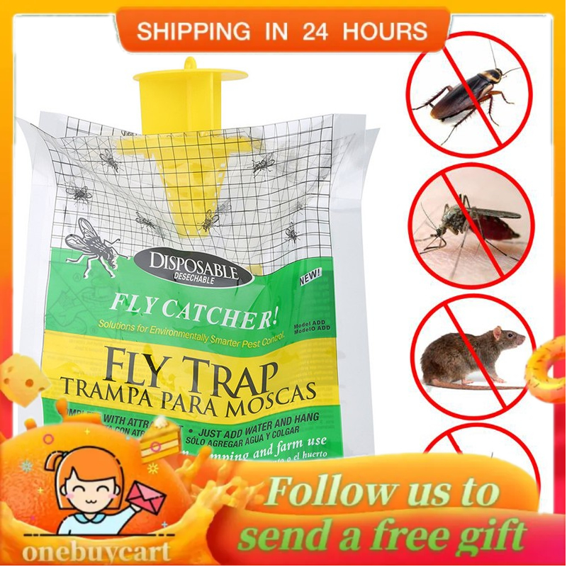 Rescue Disposable Fly Trap Bag Catches Up Flies Just Add Water Hang