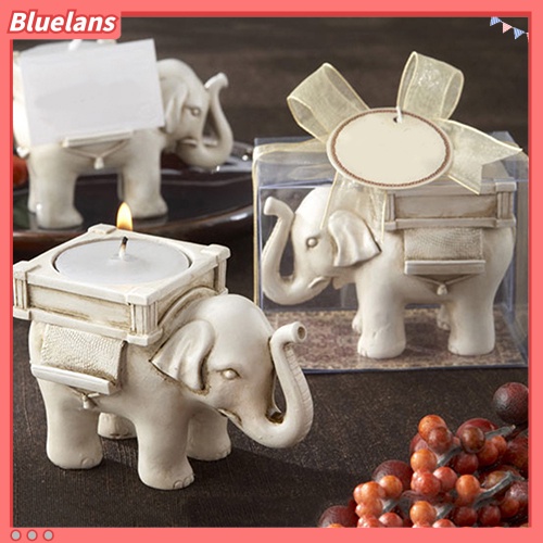 Retro Lucky Elephant Tea Light Candle Holder Candlestick Wedding Favor Home Decor