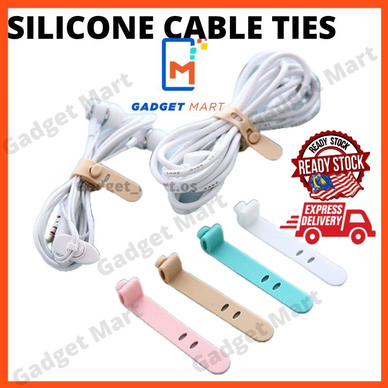 Reusable Silicone Cable Ties Tie phone Earphone Cable Winder Desktop Data Line Wire Cord Holder Organizer Wrap Headphone