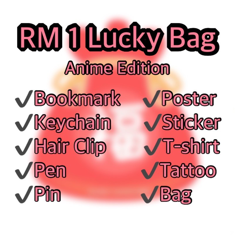 {RM 1 = 1 item} Anime/Manhwa Goodies Edition Bookmark Poster Keychain Pen Badge Sticker Tshirt Tattoo Merchandise 福袋