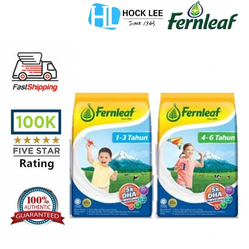 RM18.89 after coin cashback* Fernleaf (1 - 3) (4 - 6) Years Old Milk Powder 900g