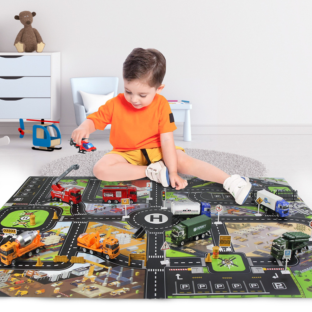 Road Map Toy Baby Crawling Mat Cars Paking Lot Toys Model Car Climbing Mats Game Gifts for Kids