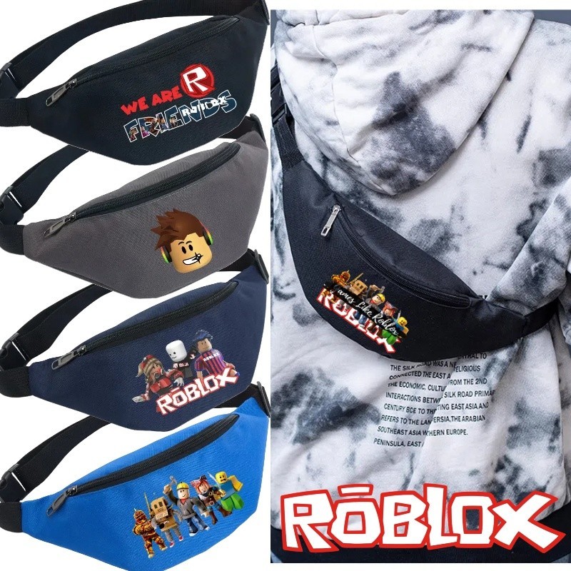 Roblox Waist Bag Popular Anime Print Large Capacity Waist Bag Goku Fashion Leisure Sports Phone Bag Children Adult Crossbody Bag Student Gift