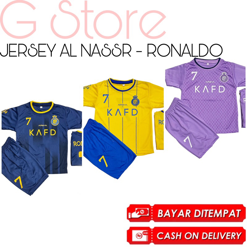 /RONALDO Al-nassr FC Soccer JERSEY/The Newest Children's AL-NSSR FC Ball Suit 2022-2023