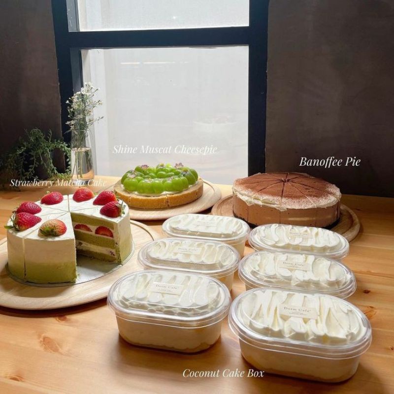 RORA - 300/350/ 500/600 ml Transparent cake box / Pudding box / Mousse Box / Bekas Cheese kek