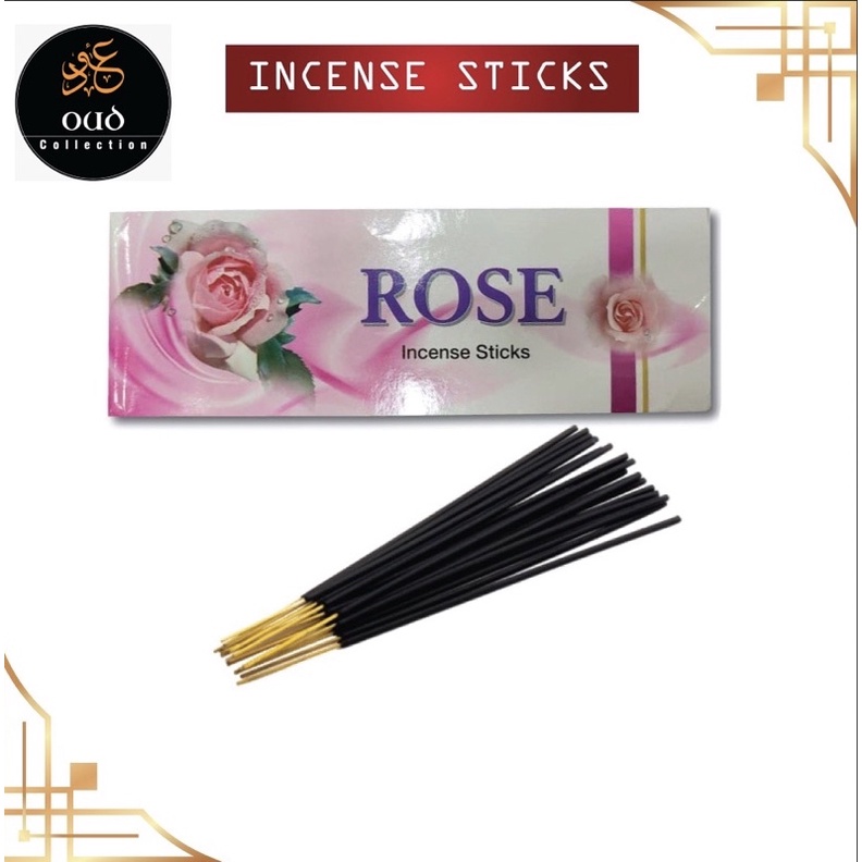 ROSE INCENSE STICK (1 BOX X 6 PEAK =120 STICKS) HALAL