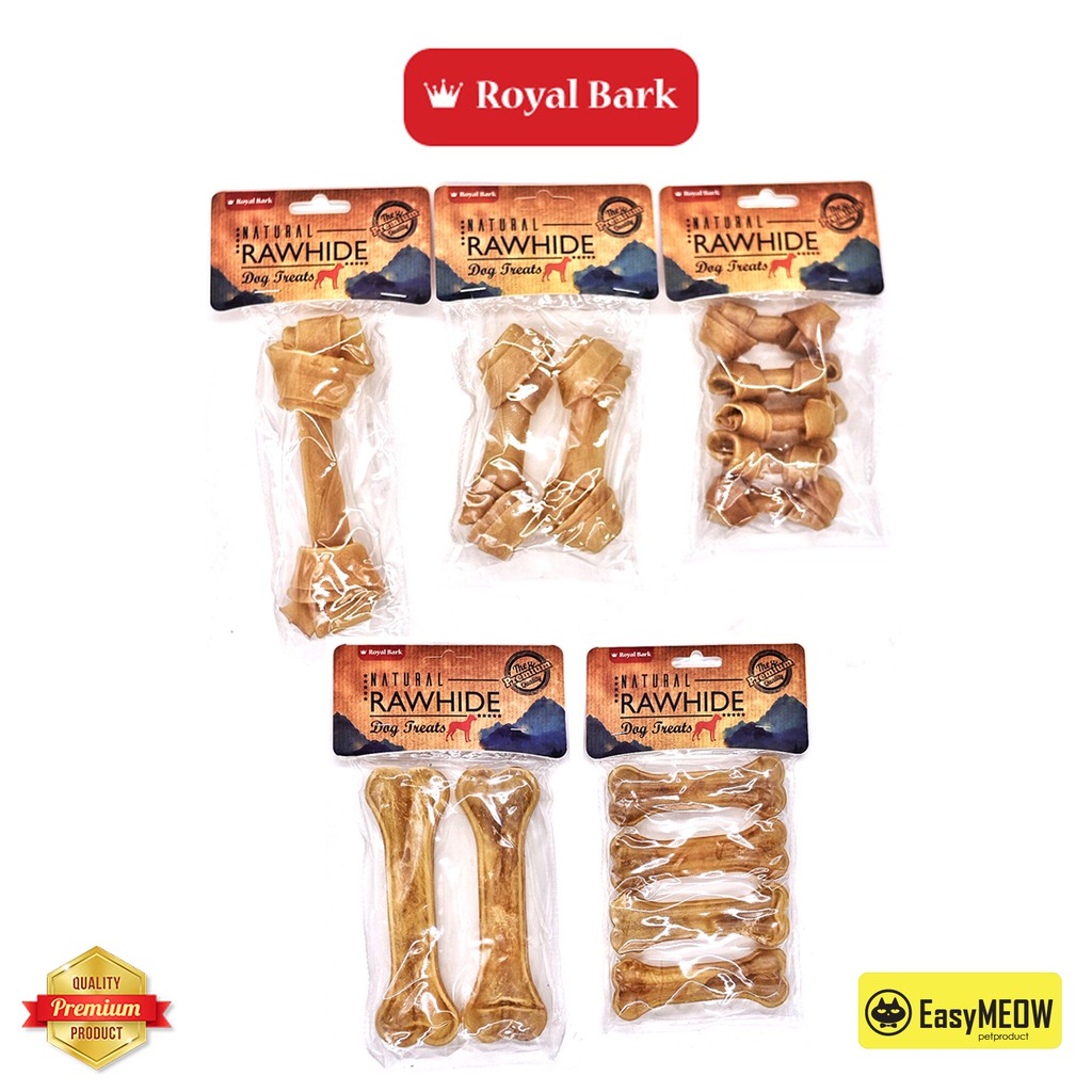 Royal Bark RAWHIDE PRESSED BONE KNOT BONE CHEWING BONE