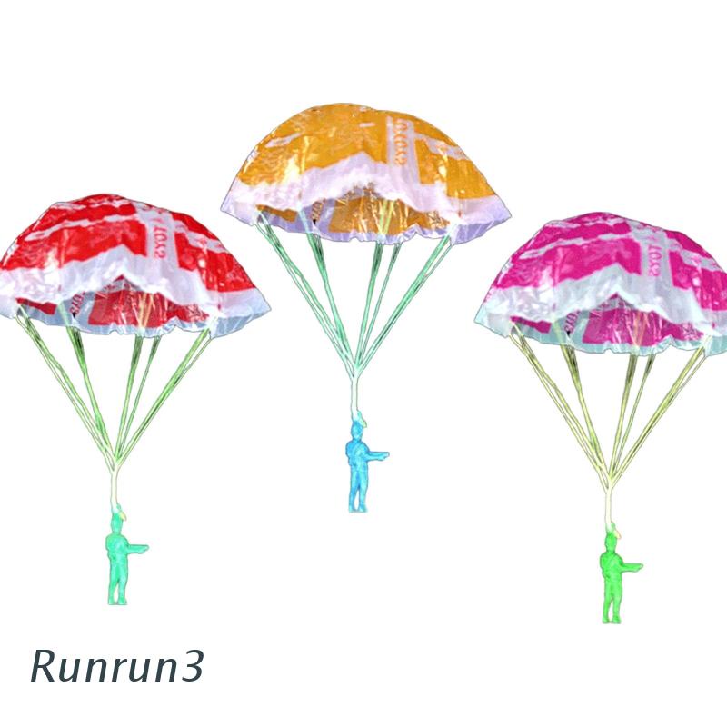 RUN 2-in-1 Hand Throw & Landing Parachute Toy w/ Soldier Boys Girls Easter Stuffings