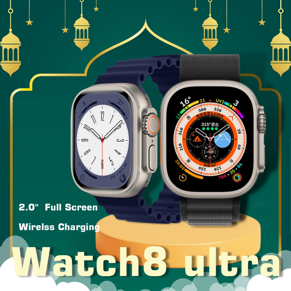 S8 Ultra Smartwatch 1.99 inch Display Screen KD99 Ultra / 45mm Smart Watch 8 Tracker Digital Heart Wireless Charging