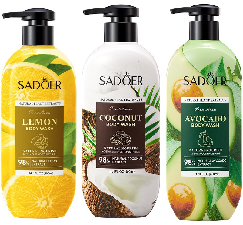 Sadoer Plant Extract Body Wash of Lemon, Coconut, Avocado/ Ekstrak Tambunan Body Wash (400ml)