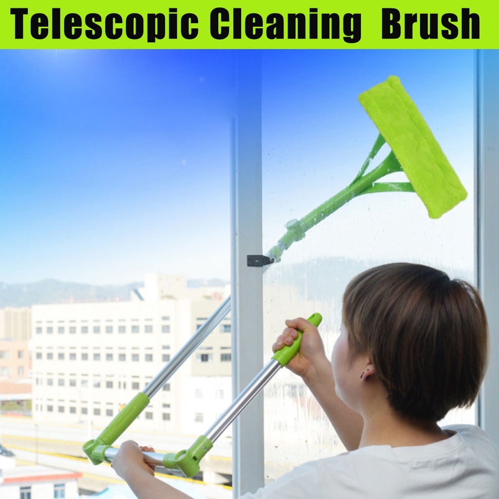 Safe Telescopic 196cm High-Rise Window Cleaning Brush Glass Cleaner Windows Dust Brush