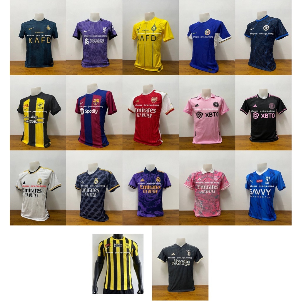 *SALE RAYA LIMITED* PLAYER ISSUE MADRID , SENAL , LIPOL , CHEL , BAYEN , JUV , HILAL , ITTIHAD , BARCA , NASR