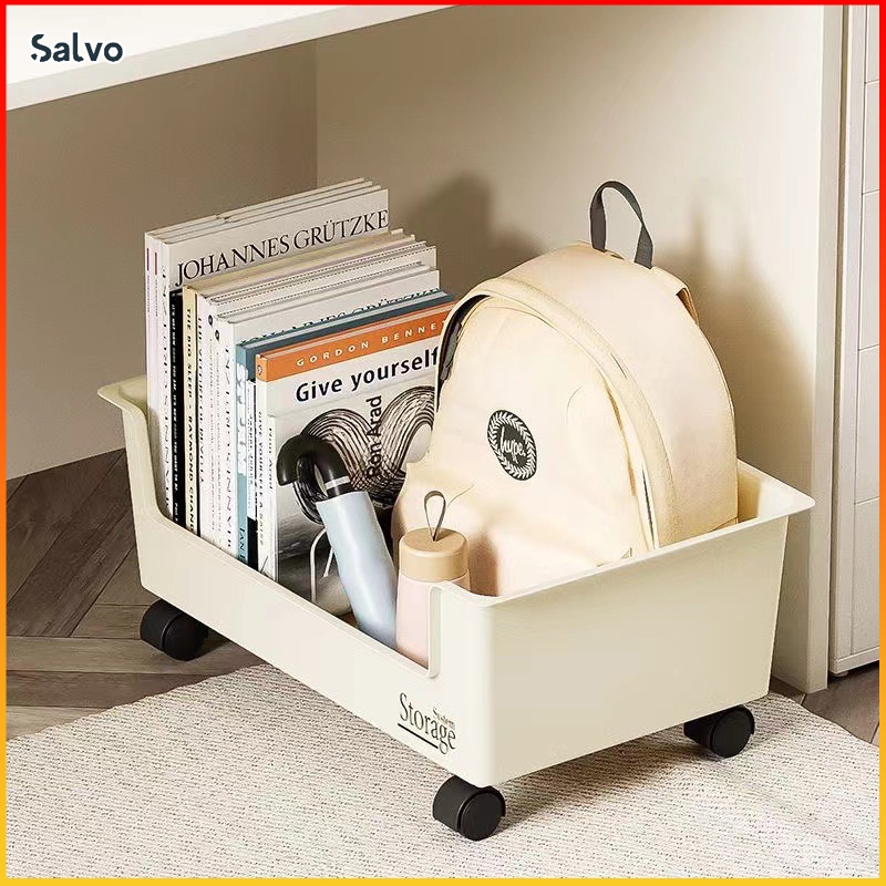 Salvo Multifunction Book Storage Rack With Wheel Household Multi -Function Open Storage Box Rak Buku Storage Rak 書本收納盒