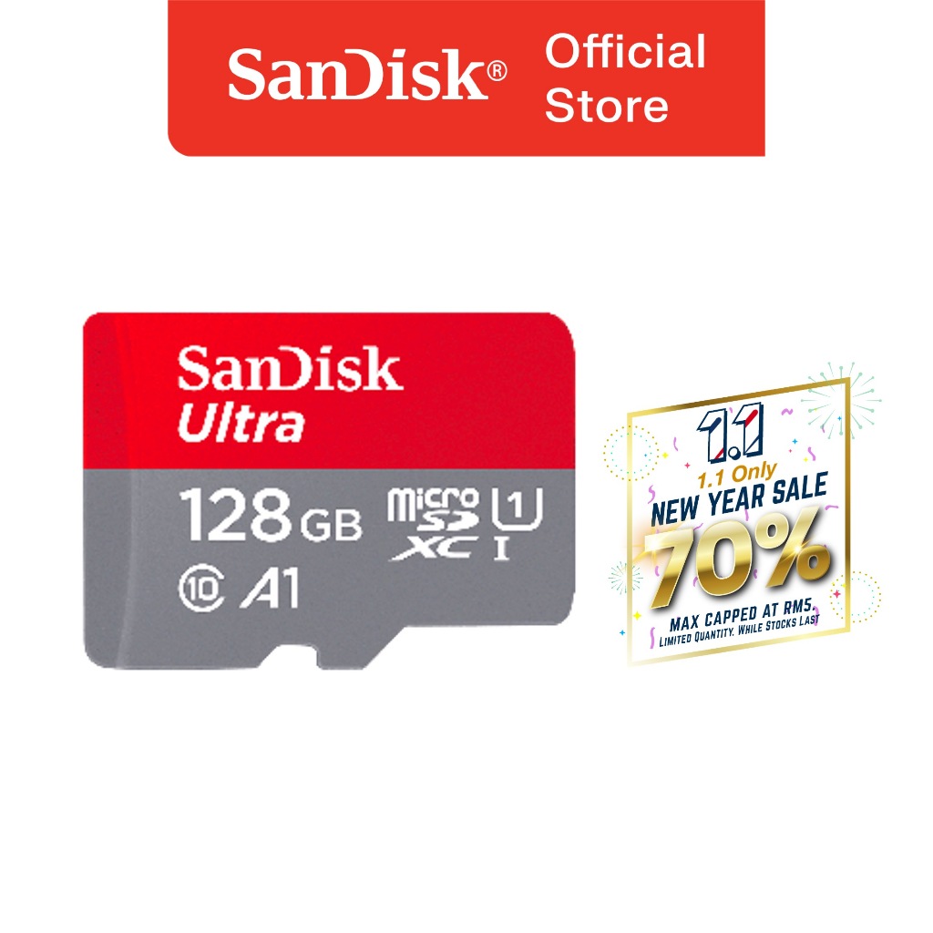 SanDisk® Ultra microSD UHS-I Card for Smartphone & Tablets (16GB/32GB/64GB/128GB)