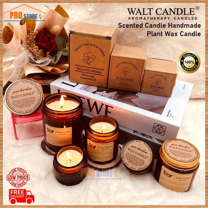 Walt Candle Scented Candle Handmade Candle Fragrance Scent Essential Oil Wedding Gift Aroma Romantic Lilin Wangi 香薰蜡烛