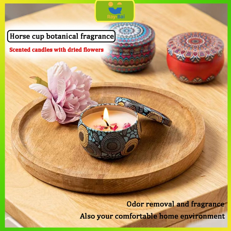 Scented Candles Fragrance Natural Soy Wax Aromatherapy Soothing Essential Oil Candle Wangi Lilin ​Doorgift Set 香薰蜡烛