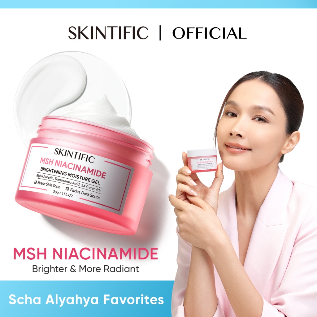 [Scha Alyahya's Pick] SKINTIFIC MSH Niacinamide Brightening Moisture Gel Glowing Moisturizer Fades Dark Spot Cream