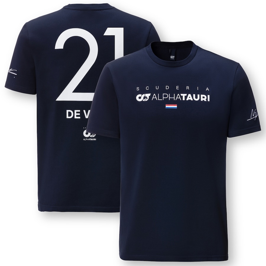 Scuderia AlphaTauri 2023 Team Nyck De Vries Driver T-Shirt Yuki Tsunoda Driver T-Shirt