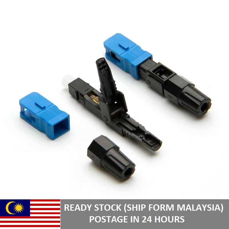 SC UPC Fiber Optic Fast Connector blue fibra FTTH single mode SC quick connector