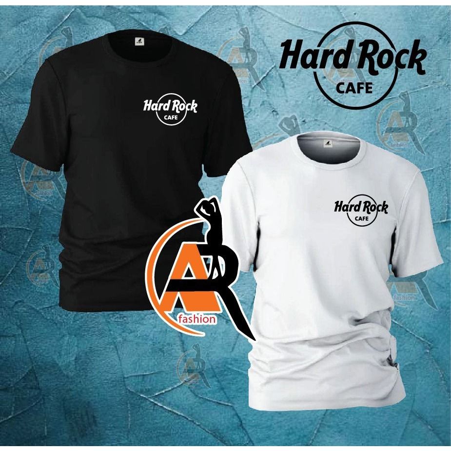 [SEJUK FABRIC] MENS & LADIES High Quality Unisex [ HARD ROCK ]Tshirt 100% Cotton New Design Fashionable LADIES & MENS