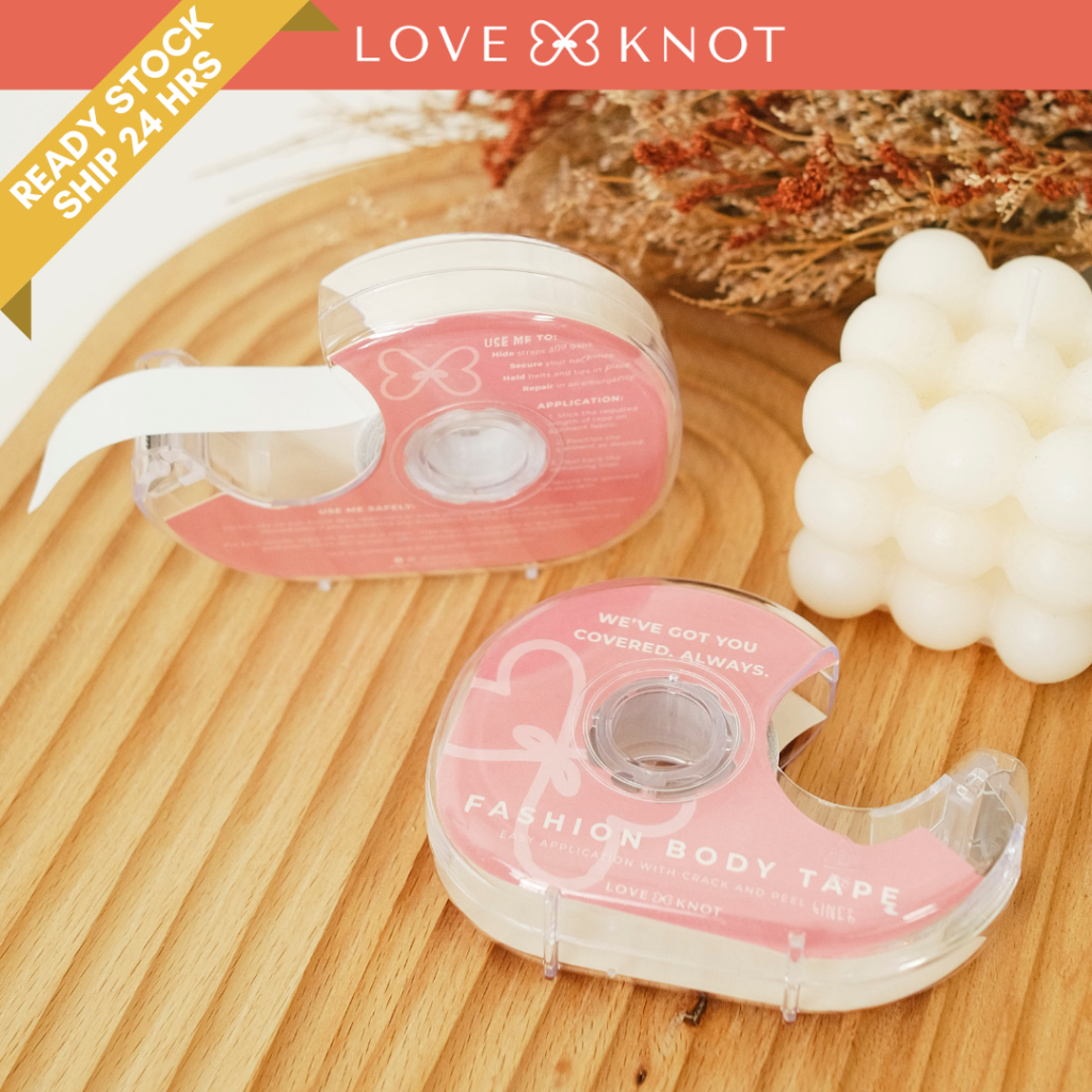 [Set of 2] Love Knot Double Side Extra Long (5 meter) Clothing Fashion Body Adhesive Invisible Tape (5m x 2 Pcs/Set)