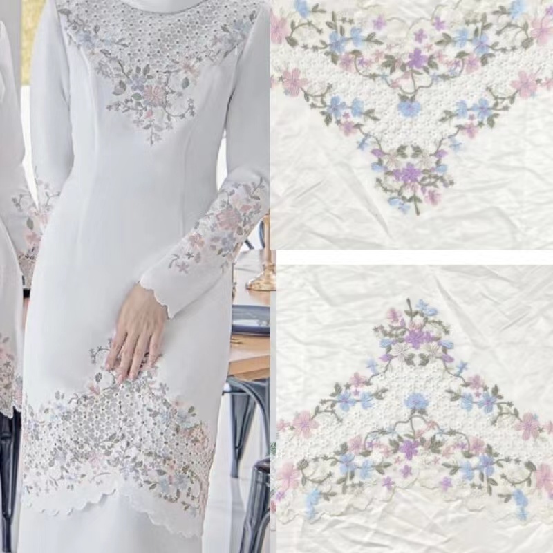 Sewing Lace Fabrics 1 pcs Colors Embroidery Flower Large Lace Applique For Wedding Dress, Bridal Gown