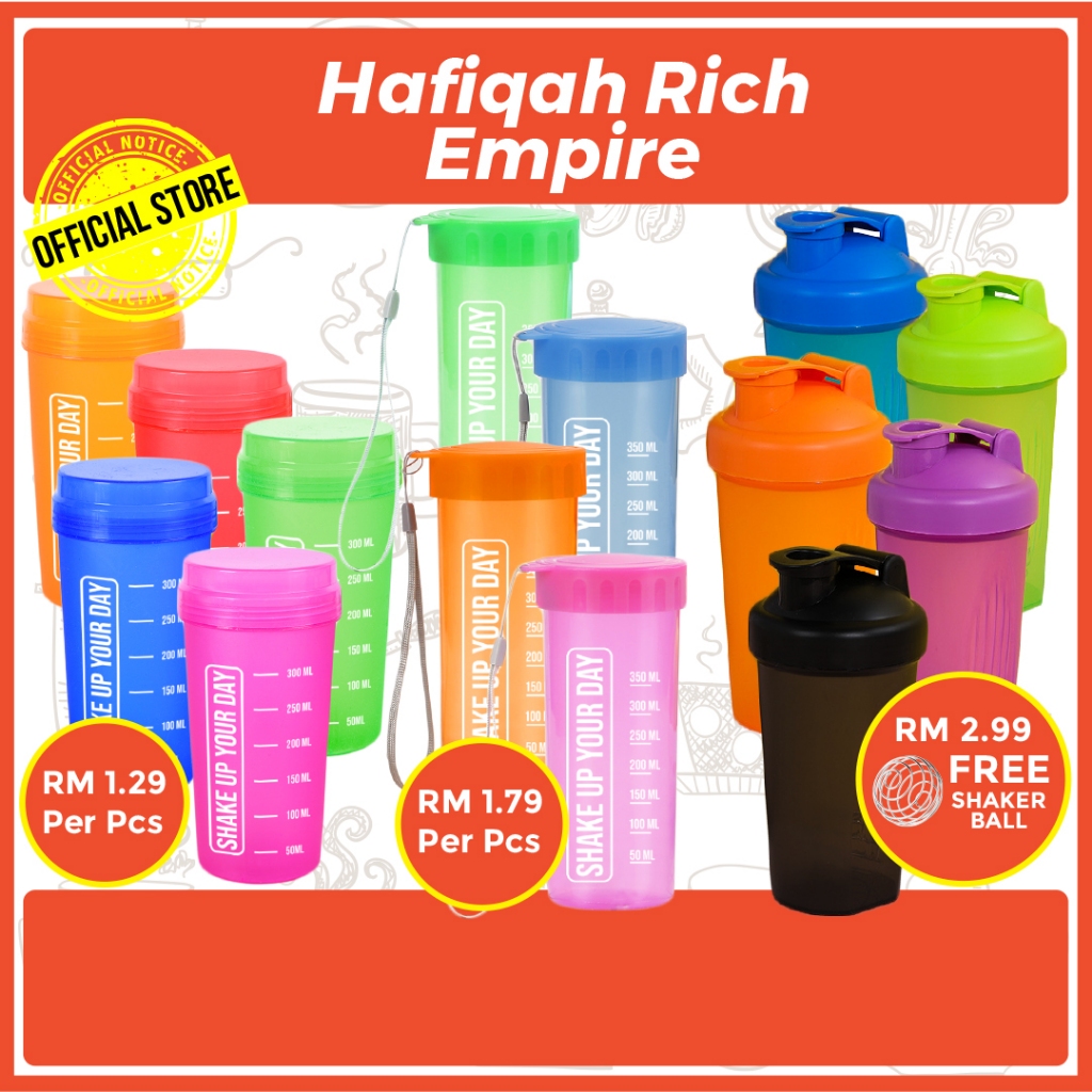 Shaker 400ML 420ML BPA FREE Food GRADE Bottle Water Drink Cup Botol Air Murah Botol Custom Made Bekas Air