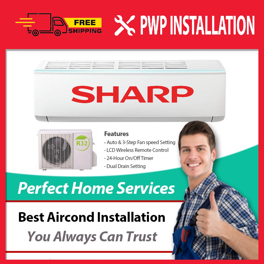 Sharp New 1.0HP, 1.5HP & 2HP Self Clean & Energy Saving (AHA-WCD) Non-Inverter Air Conditioner