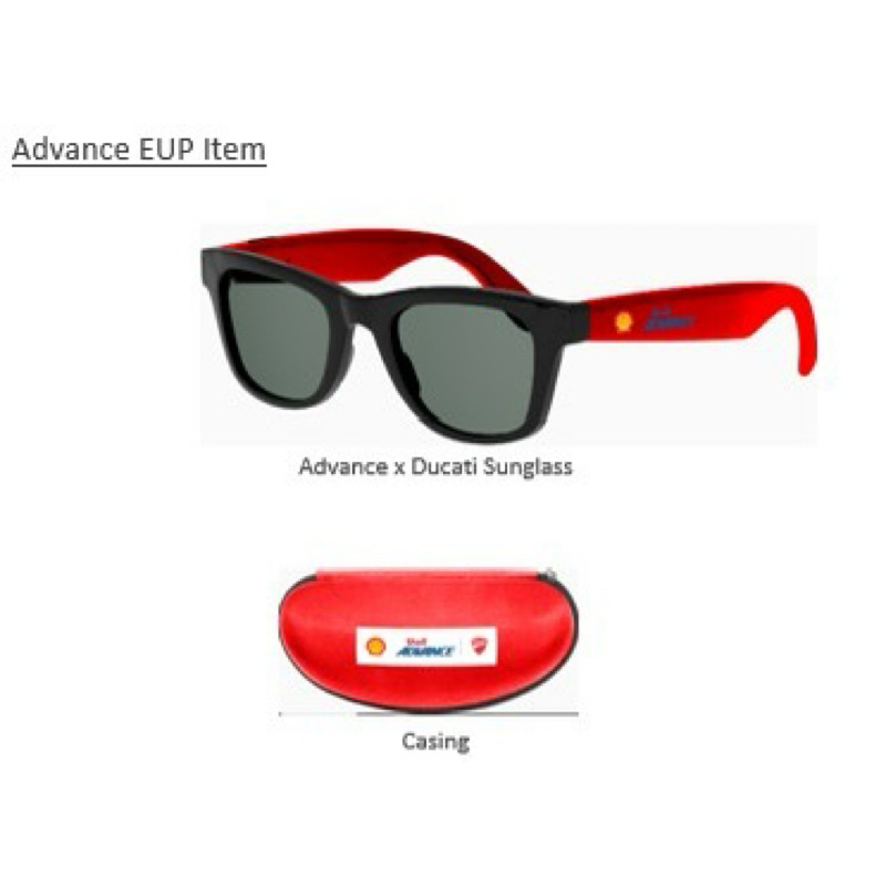 Shell Advance x Ducati Sunglasse + Casing ( Limited Edition)