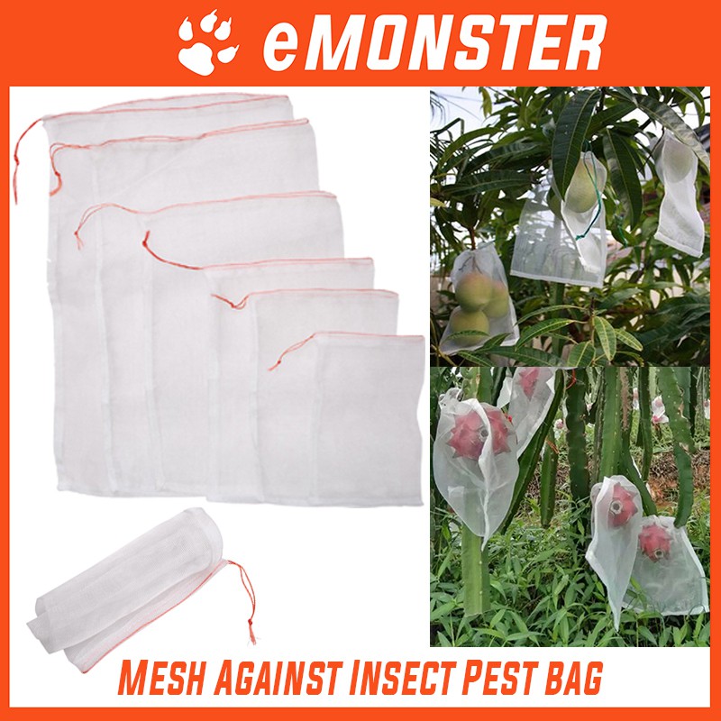 Ship from KL Garden Net Bag Plants Vegetable Fruit Protection Netting Anti Pest Bird Insects Mesh Beg Sayur Buah