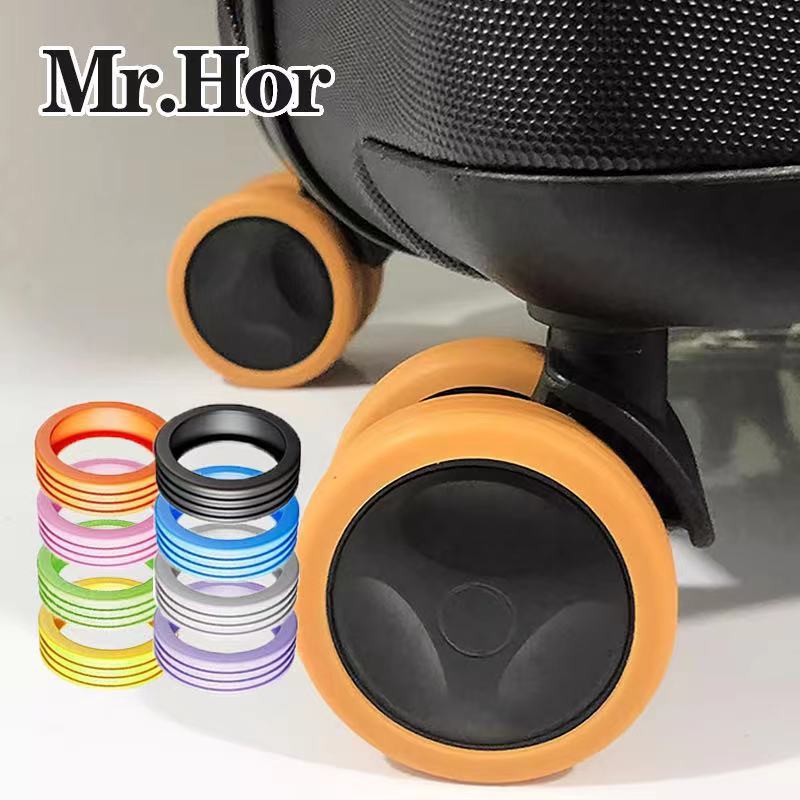 【Shipped from Subang】Mr.Ho HF05 8PCS/Set Luggage Wheels Cover Silicone Travel Suitcase protector Casters Reduce Noise