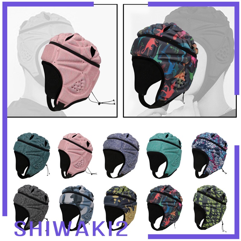 [shiwakibcMY] Premium Rugby Helmet Sport Soft Shell Headguard Headgear Breathable Soccer Football Lacrosse Hockey for Adults