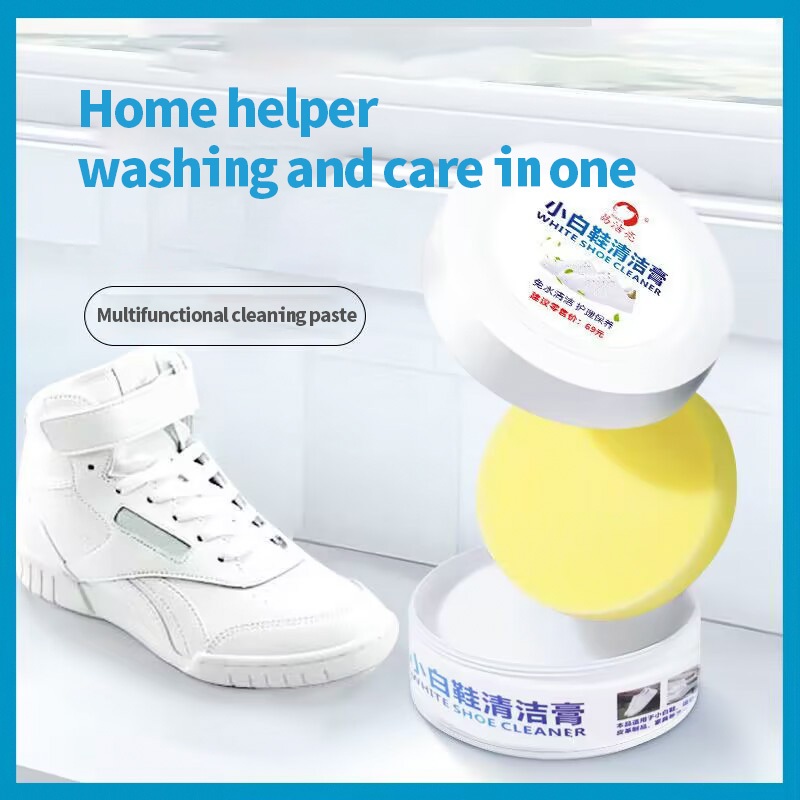 shoe cleaner White Shoes Cleaning Stain Whitening Cleaner Dirt Cream Shoe Brush Reusable Shoes Sneakers Cleaning Wipe Sponge 260g