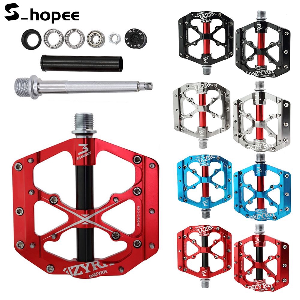 S_hopee Bicycle Aluminum Alloy Pedals Ultralight Aluminum Bearing Pedals Mountain Bike Riding