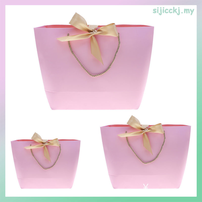 sijicckj 3 Pcs Storage Bags Handles Gift Paper Packaging Wedding Merchandise Eco-friendly Shopping