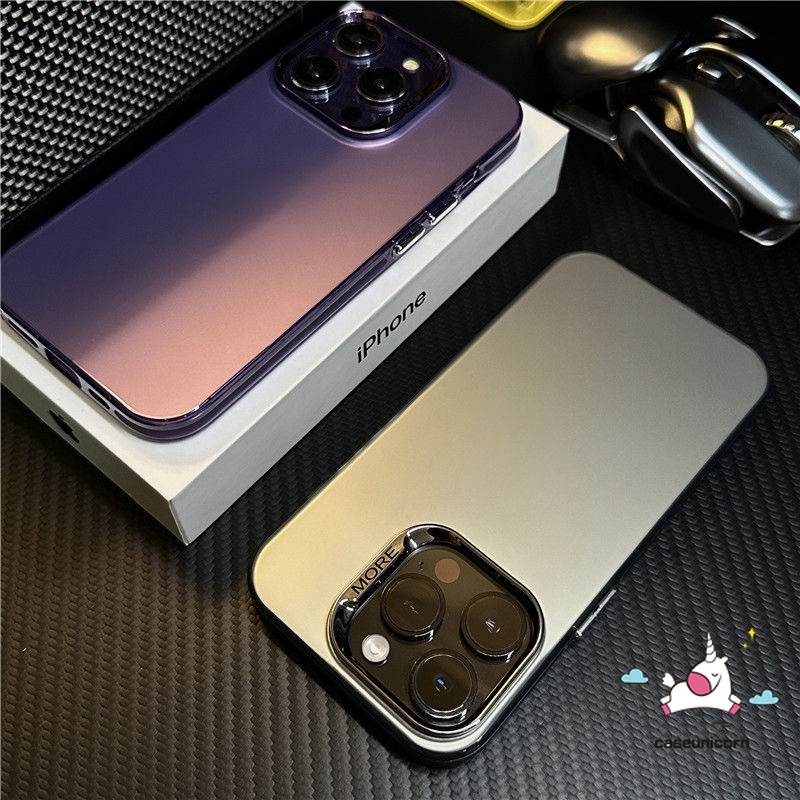 Simple Solid Color Frosted Electroplate Lens Protection Phone Case Compatible for iPhone 7plus 11 15 14 12 13 Pro Max 7 8 Plus XR XS Max X Luxury Plating Shockproof Soft Cover