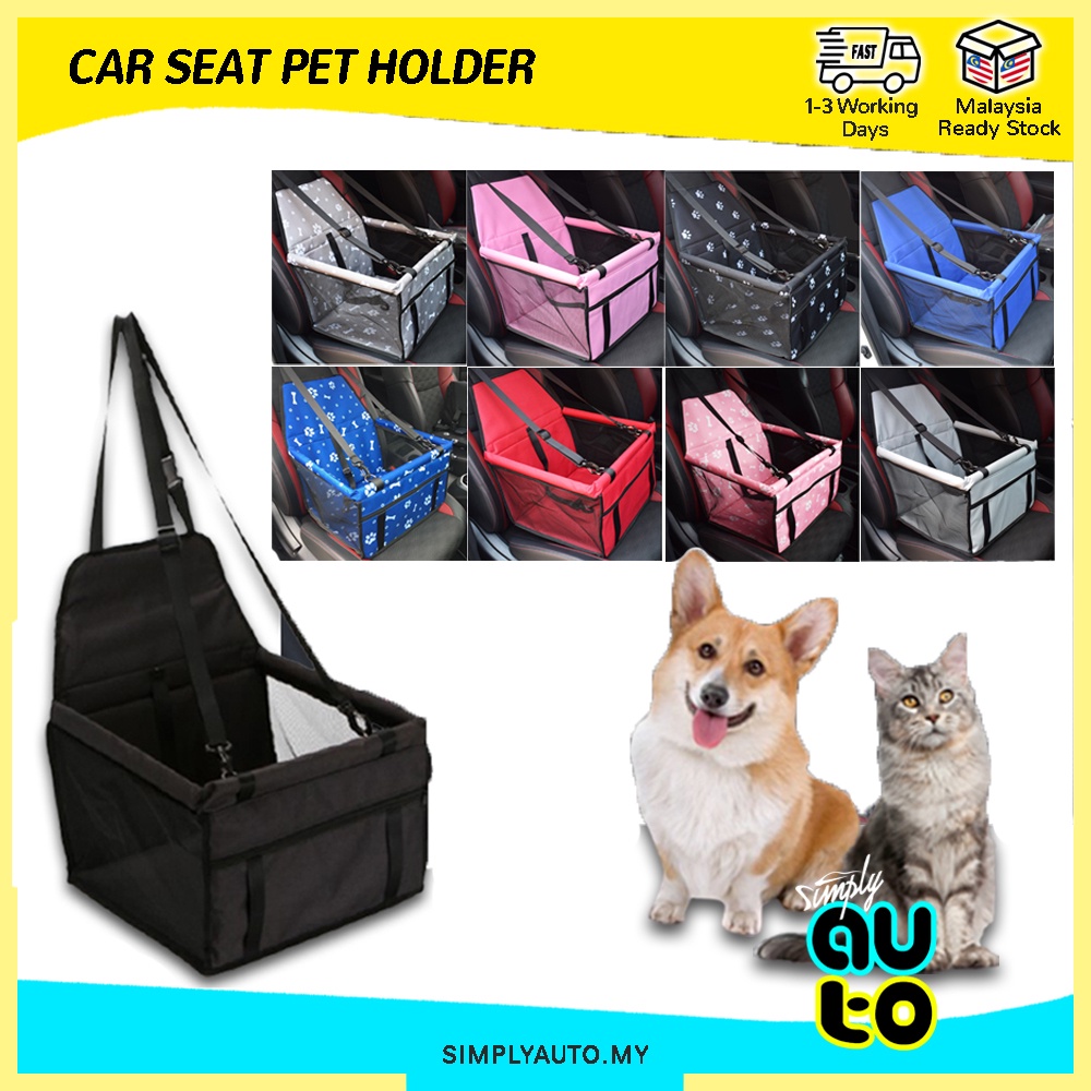 SIMPLYAUTO Foldable Pet Dog Cat Car Seat Basket Bag Carrier Holder Road Trip Travel Pet Puppy Kitten Pets Carrier Basket