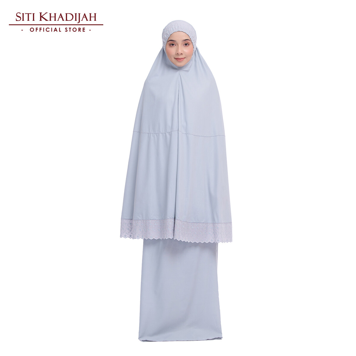 Siti Khadijah Telekung Signature Sari Mas in Pearl Blue