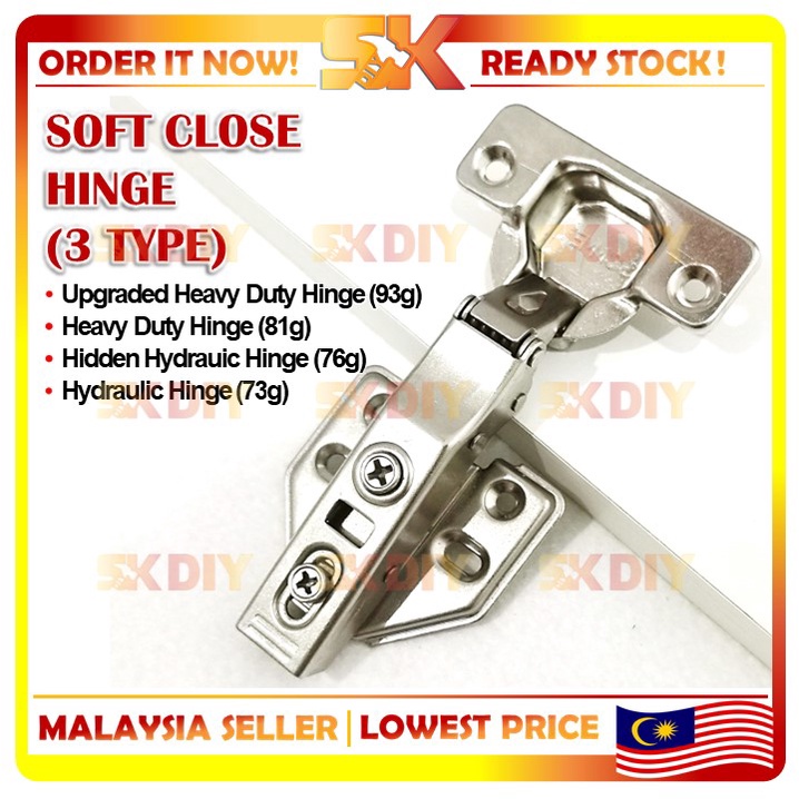 SKDIY - 5/8" Heavy Duty Hydraulic Kitchen Cabinet Furniture Soft Close Concealed Door Hinge