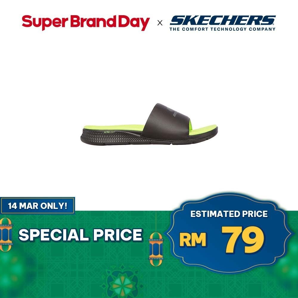 Skechers Online Exclusive Men On-The-GO GO Consistent Sandals - 229030-BKLM Lelaki